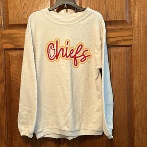 Women’s KC Chiefs long-sleeve corduroy shirt.  NWOT.  Size small.